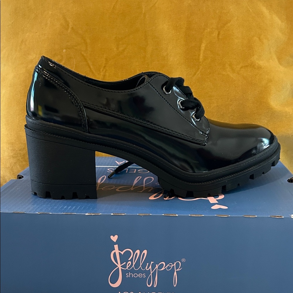 Jellypop Women's Black Patent Heels